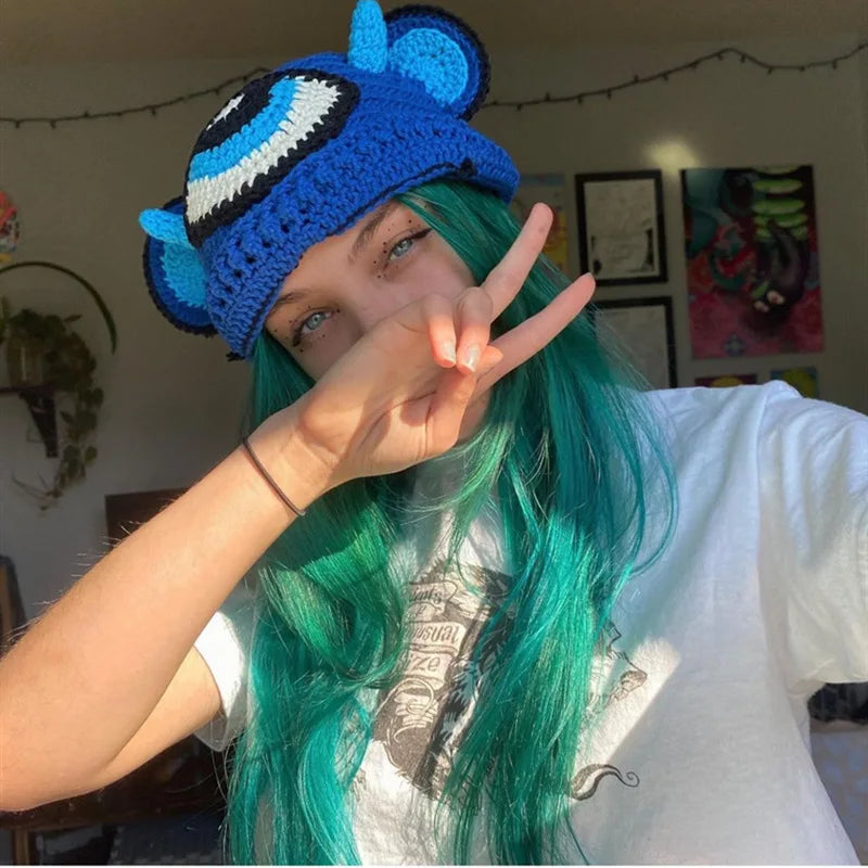 Gorro de orejas de animales de dibujos animados para niñas, máscara a prueba de viento, gorro de Snowboard cálido de invierno, Cosplay de Halloween