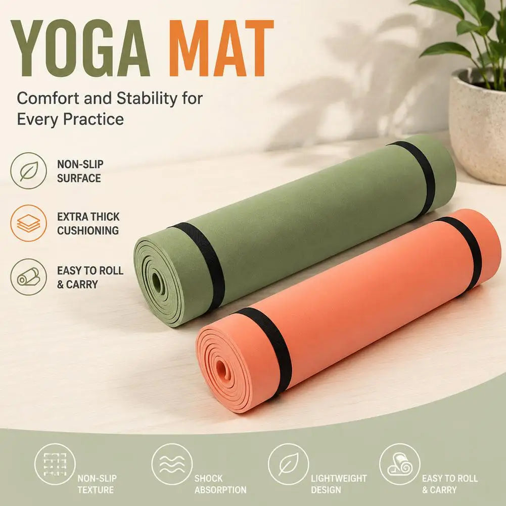 1PCS Tapete de Yoga Plegable para Ejercicio, Tapete de Pilates, Tapete de Espuma Gruesa y Cómoda para Entrenamiento, Tapete Portátil para Viajes y Ejercicio