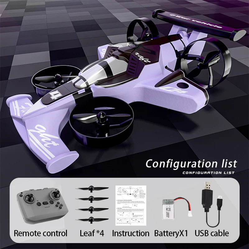 CZ04 2-in-1 Land Air RC Quadcopter Drift Car Toy Gift Remote Control Aircraft 360° Rotation Headless Mode