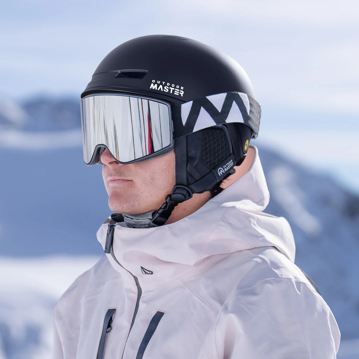 Casco de Esquí OutdoorMaster MIPS con Orejeras, 8 Ventilaciones Ajustables, PC+EPS, Alta Calidad, para Snowboard, Esquí, Skateboard y Deportes al Aire Libre