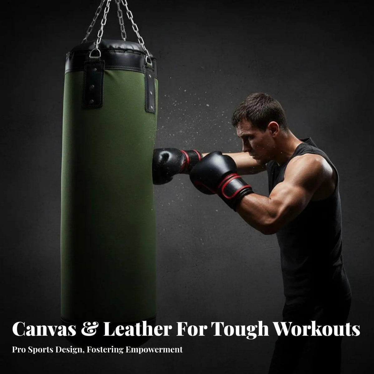 Saco de Boxeo de Lona Sin Relleno para Entrenamiento, Multitamaño de 60 a 120 cm con Cadena de Acero para Fitness en Casa