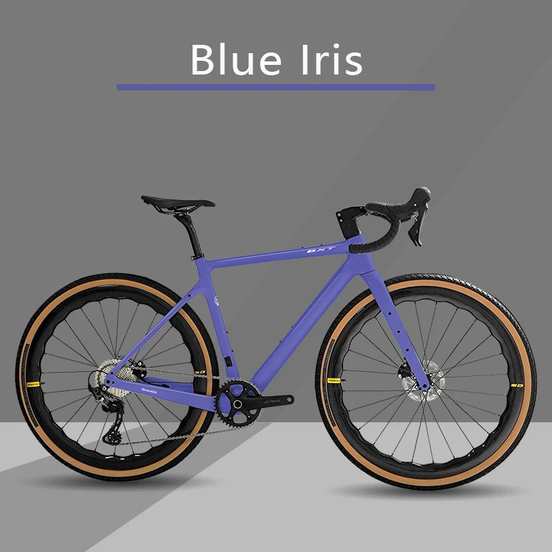 Bicicleta de gravel BXT 700C de fibra de carbono, 11 velocidades GRX-600, ruedas de carbono, manillar de carbono, bicicleta de carretera de gravel completa