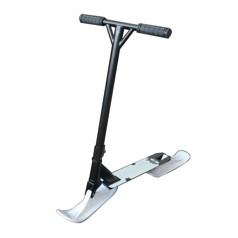 Trineo con ruedas, trineo con 100 ruedas, patinete 2 en 1 para niños, trineo para nieve, patinete de aluminio con manillares ajustables para uso en exteriores.