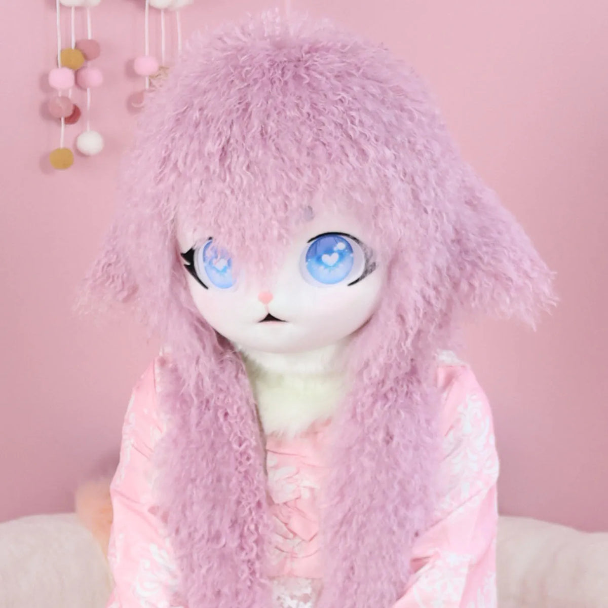 Cubrecabezas de Fursuit de Peluche con Cabeza de Oveja Kig, Estilo Anime, Máscara de Cosplay para Comic Con, Halloween, Fiestas y Actuaciones