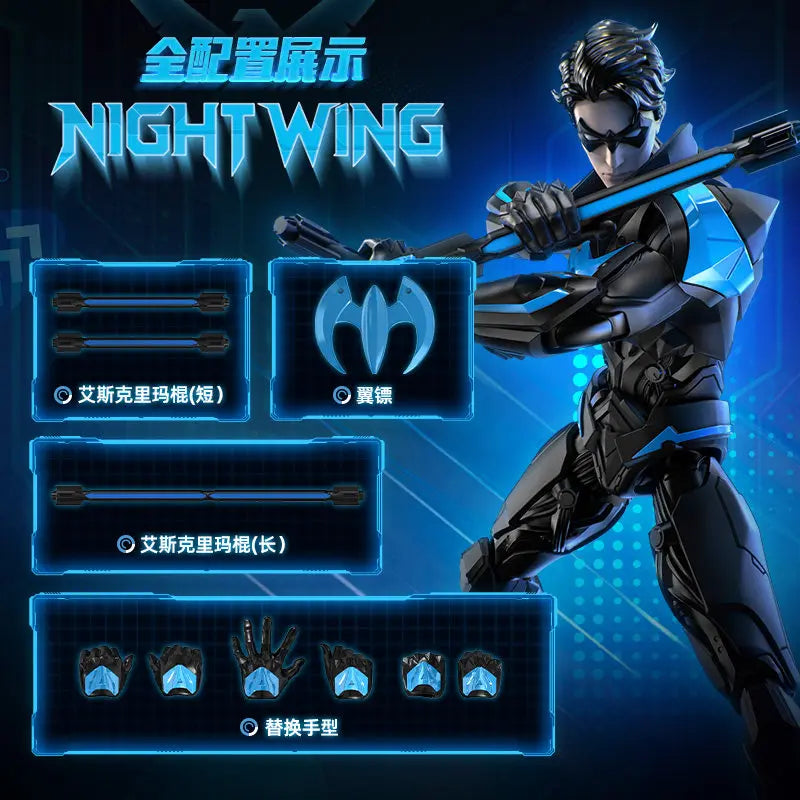 En Stock, Nuevos Productos, Figuras de Acción Blokees, Héroes de DC, Transcendencia, Batman, Superman del Futuro, Nightwing, Figuras de Modelo Ensambladas