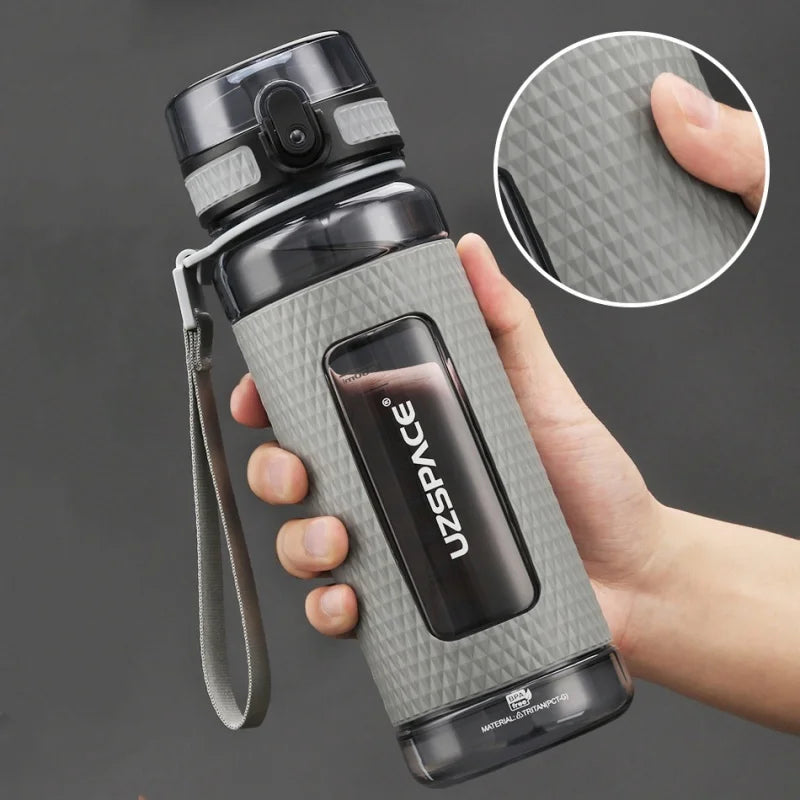 Botellas de agua deportivas sin BPA, botella de bebida de plástico Tritan portátil para gimnasio, anticaída, a prueba de fugas, hervidor de Fitness de gran capacidad