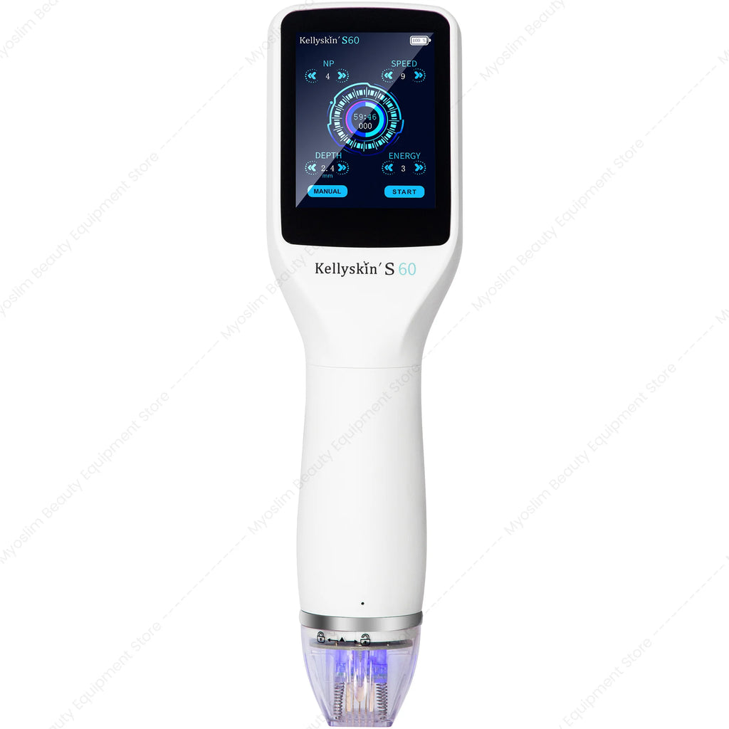 Dispositivo de Belleza Portátil S60 RF Microcristalino con 3 Puntas de Aguja para Lifting Facial, Antienvejecimiento y Rejuvenecimiento de la Piel, Herramienta de Uso Doméstico