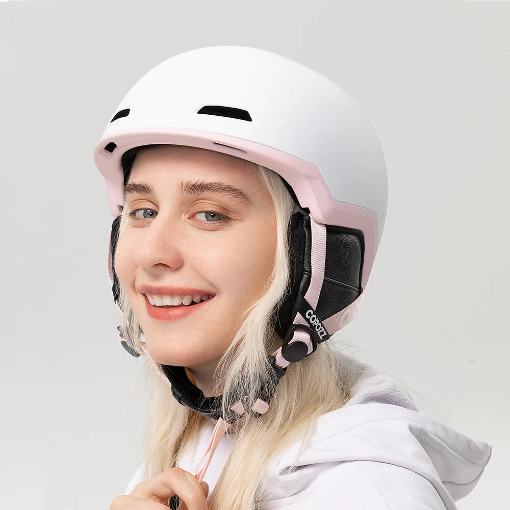 COPOZZ casco de esquí medio cubierto casco de esquí antiimpacto para adultos hombres mujeres esquí monopatín Snowboard casco de seguridad mujer hombre