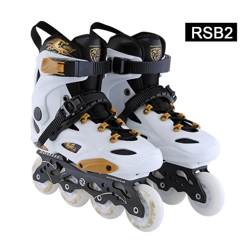 Roselle-Patines en línea profesionales para adultos y niños, zapatos de patinaje, Slalom, deslizantes, talla 35 a 46