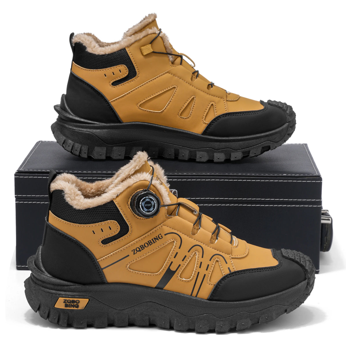 Botas de Invierno para Hombre, Forradas de Felpa, Cálidas, de Media Caña, Tallas 35-48, Estilo Coreano, Versátiles, con Forro de Algodón Grueso y Cómodo, Botas de Nieve Modernas para Exteriores