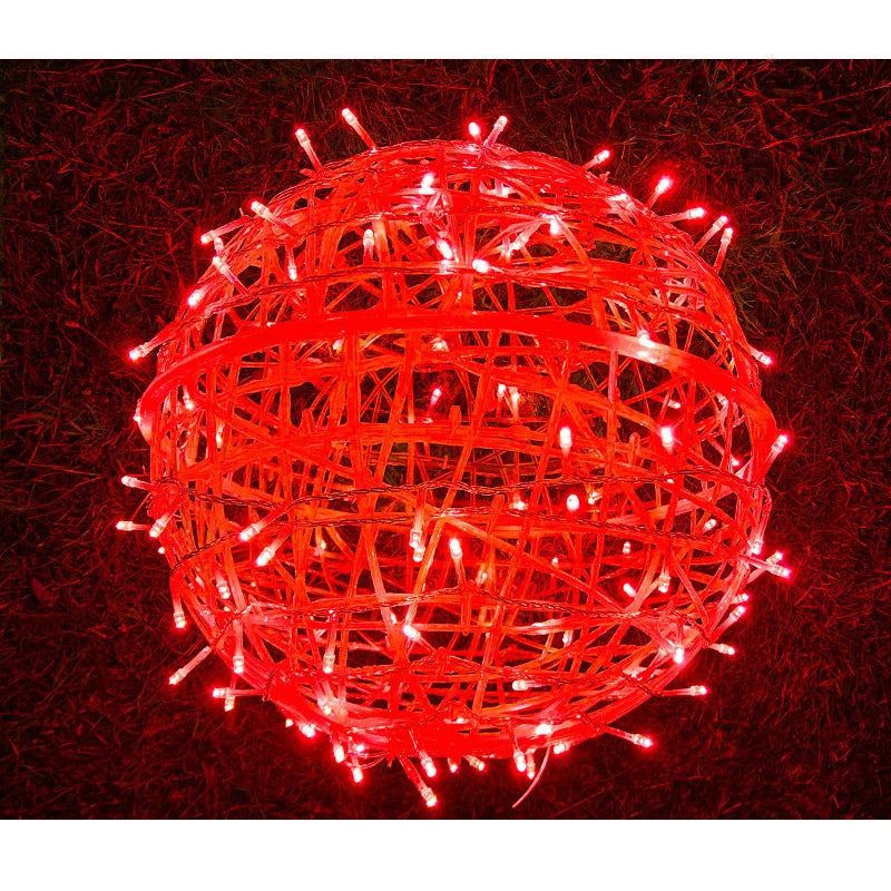 Luces decorativas de esfera para exteriores de 7.87", luces LED de globo colgantes para jardín, árbol, patio, porche, fiestas y bodas, con enchufe, 46 LED