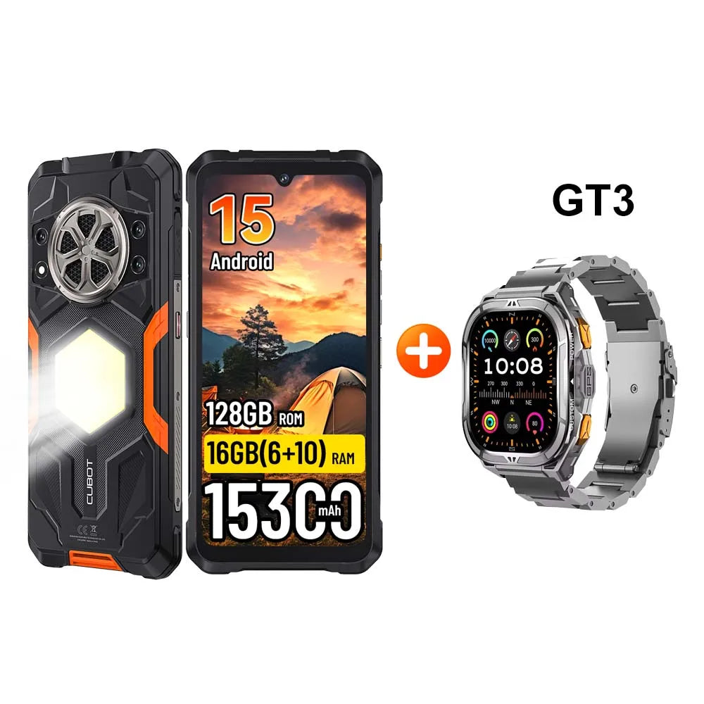 [Envío desde Polonia] CUBOT KingKong Power 5 Smartphone resistente Android 15 15300mAh 6.88" 16GB RAM (6+10) 128GB ROM Luz para acampar