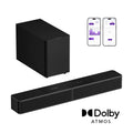 Barra de sonido ULTIMEA 312W 3.1.2ch con Dolby Atmos, subwoofer inalámbrico de 5,25 pulgadas, 2 altavoces de emisión hacia arriba, control mediante aplicación y VoiceMX. ™ , BassMX ™