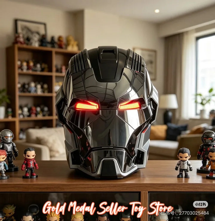 Casco Mecha Iron Man Mk17 Mk5 Pro Max con Control Remoto por Voz, Accesorio de Cosplay para Niños, Decoración Navideña, Regalo de Cumpleaños