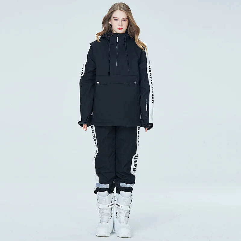 Traje de esquí para mujer, mono de esquí para deportes al aire libre, chaqueta de Snowboard para hombre, traje de salto cálido, ropa de invierno impermeable, monos, abrigo con capucha