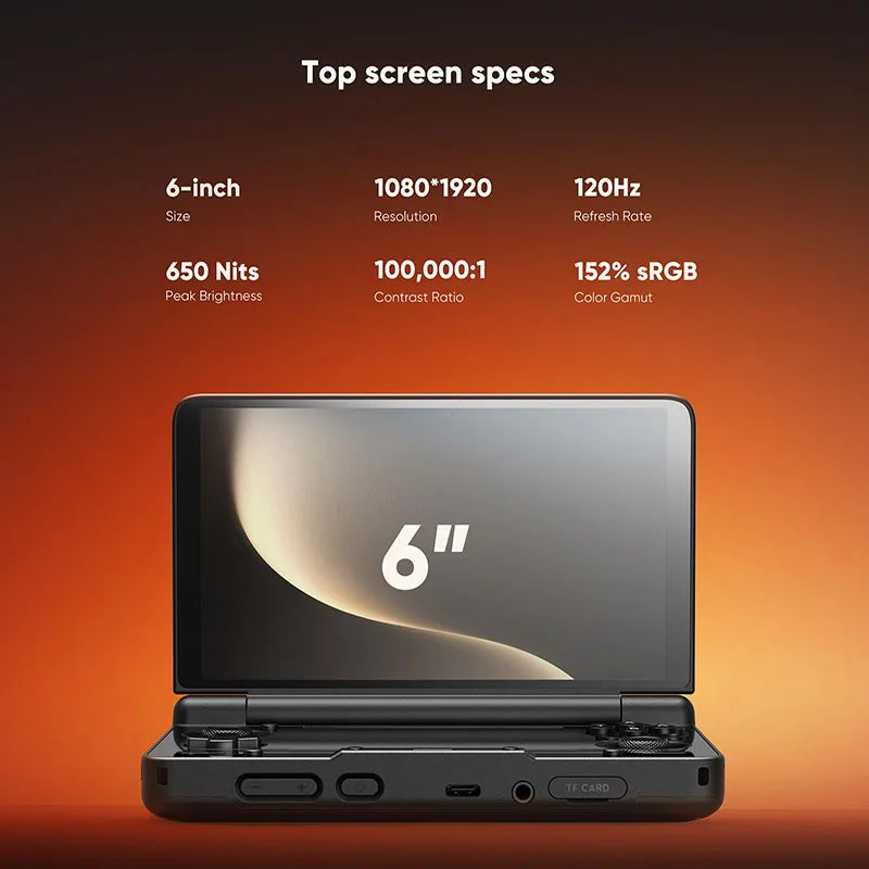 AYN THOR Pocket Flip Up Player Consoles Support WiFi7 BT5.3 Handheld Game Consoles 6''IPS and 3.92''IPS Dual Screen Video Game Console