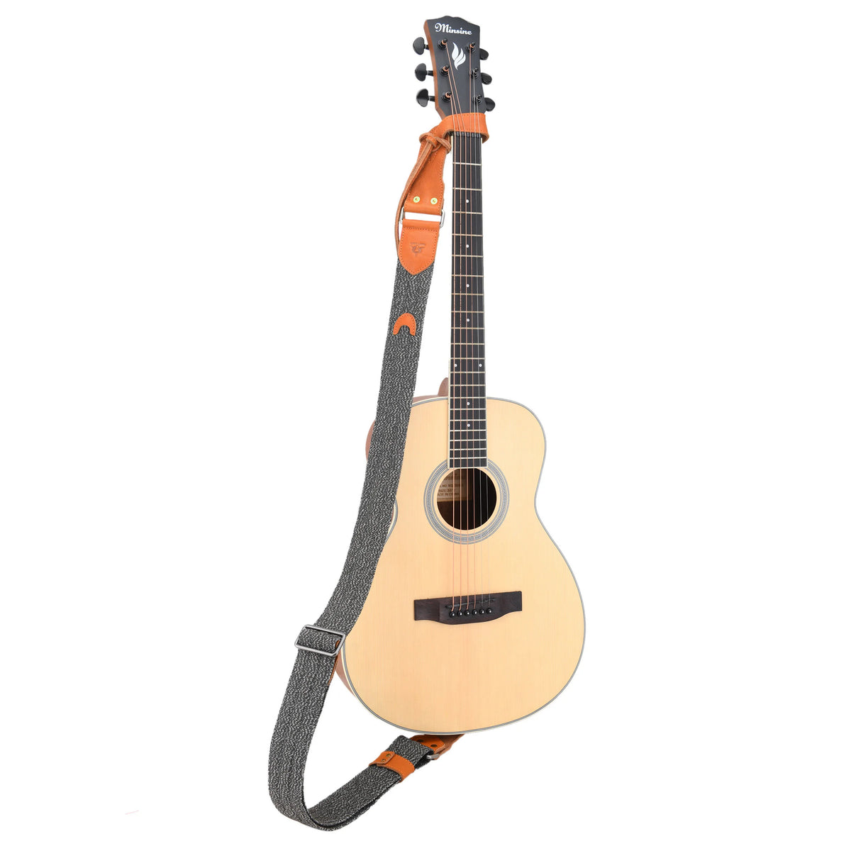 Correa de guitarra de algodón con rayas de cuero y lona para guitarras eléctricas y bajos, hecha a mano