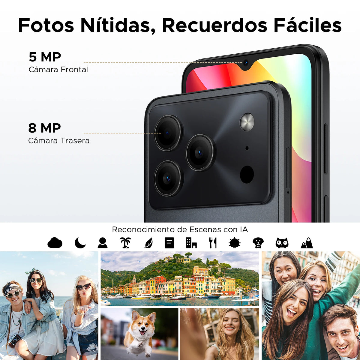 Smartphone DOOGEE Note 56 Android 16, batería grande de 6150 mAh, pantalla de 6.56" a 90 Hz, 24 GB + 64 GB, 8 MP + 5 MP, desbloqueo facial