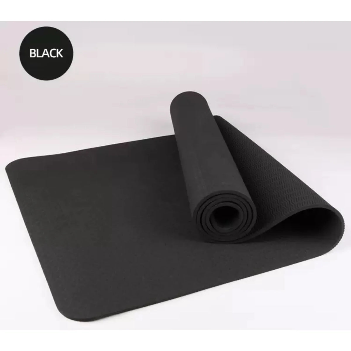 1 paquete - 6 / 8 / 10 mm de espesor estera de yoga sólida, 183 x 61 cmtpe estera de yoga antideslizante, con Correa