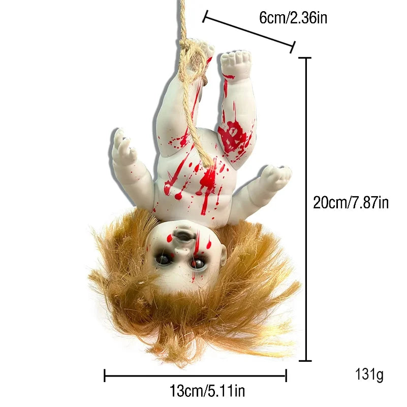 Muñecos de fantasmas colgantes para Halloween, juguetes espeluznantes y divertidos, adorno para crear un ambiente de terror, accesorio para bares y patios, decoración para fiestas de Halloween.