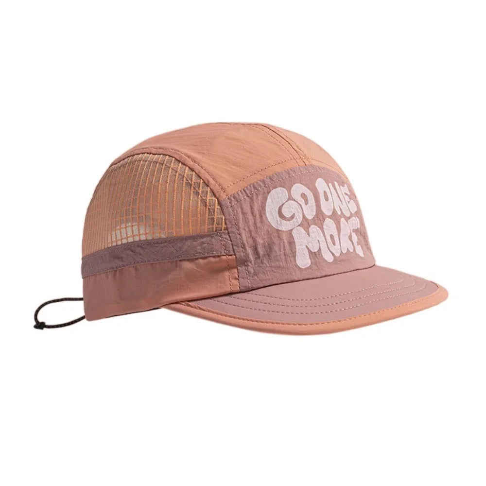 Gorra de béisbol de secado rápido con ala flexible, gorra retro de 5 paneles estilo hip-hop, gorra transpirable, casual y ligera de malla para correr, gorra para deportes al aire libre