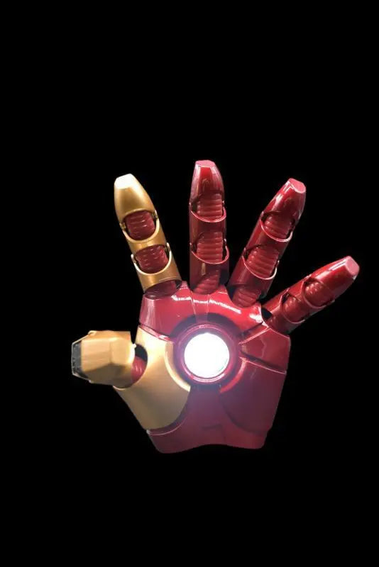 Nuevo Mk43 1:1 vengadores Marvel Iron Man guantes de brazo brillantes Cosplay accesorios de rendimiento figura usable juguetes muñecas regalos