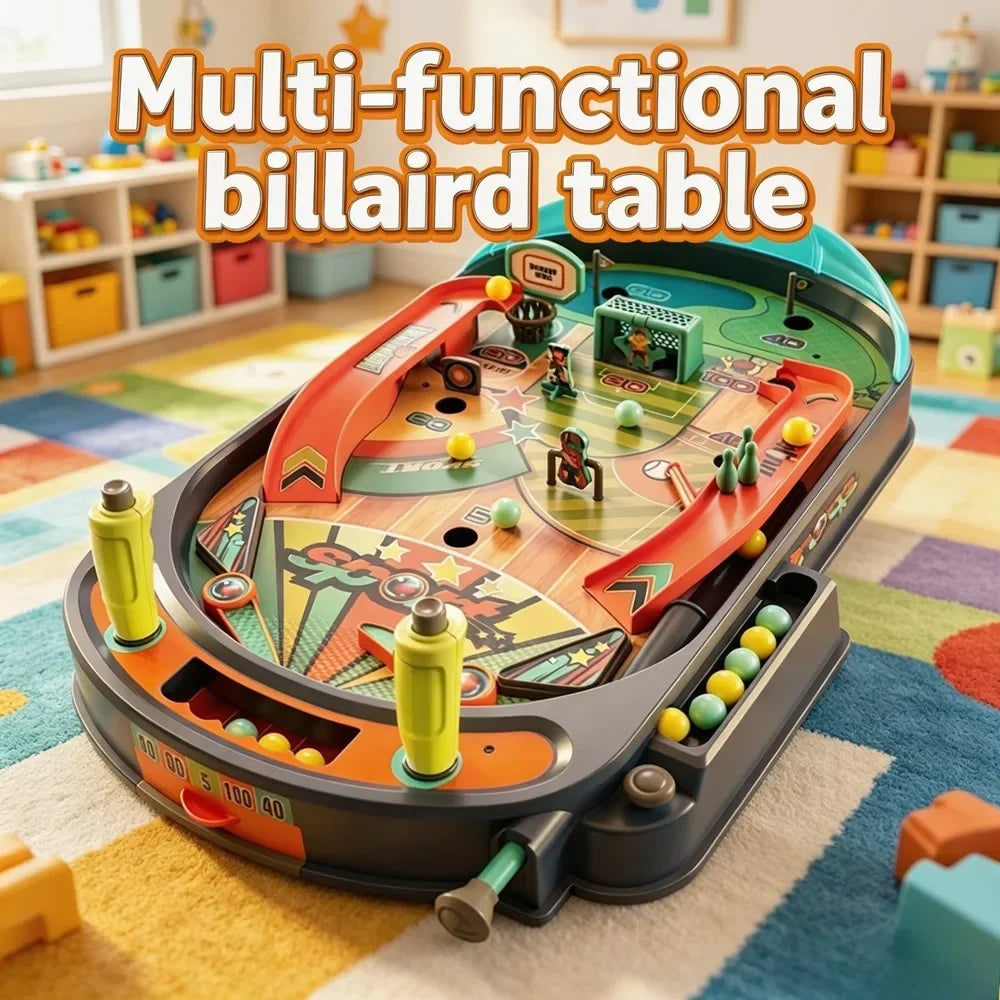 Mesa de Pinball Todo en Uno, Juguete para Dos Jugadores, Juego de Mesa de Rompecabezas Deportivo Competitivo, Juego Interactivo Familiar, Regalo de Cumpleaños