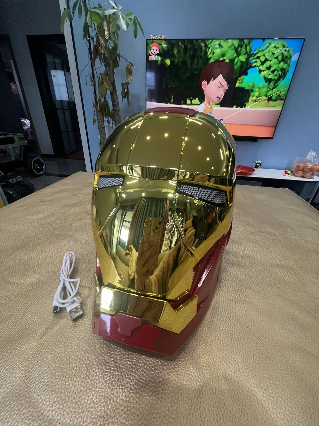 Nuevo Casco de Iron Man 2026, Réplica 1:1, Eléctrico, Usable, con Control por Voz, Modelo Coleccionable de Anime, Accesorio para Juego de Roles para Adultos, Regalo de Cumpleaños