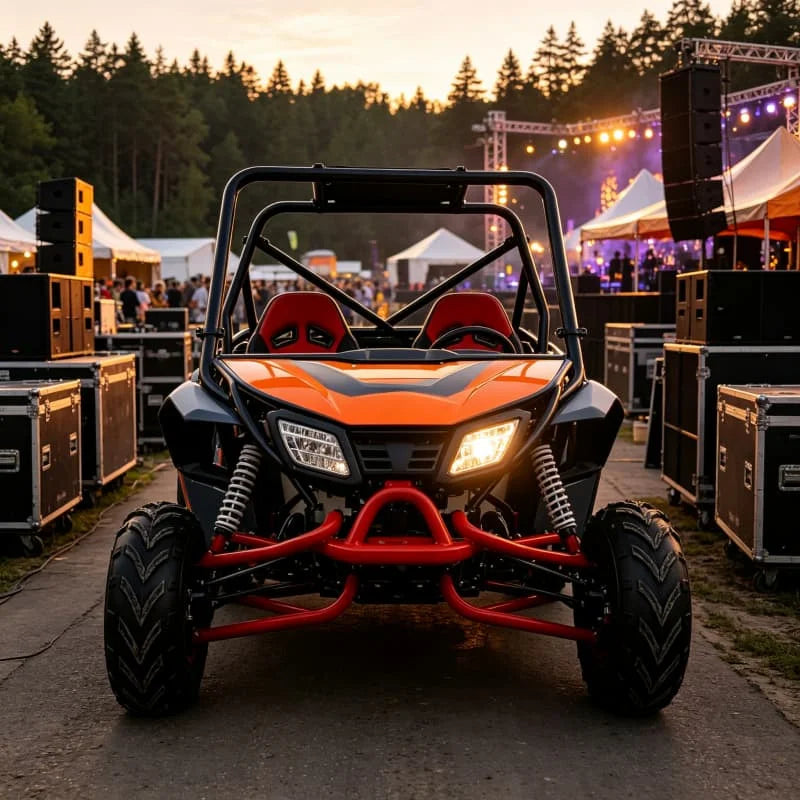 Vehículo Todoterreno 680cc 4x4, Buggy de Playa, Cuatrimoto Utilitaria de Cuatro Plazas con Portaequipajes para Granja, Rancho, Transporte de Carga Pesada, Personalizable