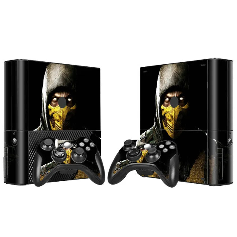 Pegatina Personalizada con Diseño a Medida para Consola Xbox 360 E y 2 Controles, Vinilo Decorativo para Xbox 360 E