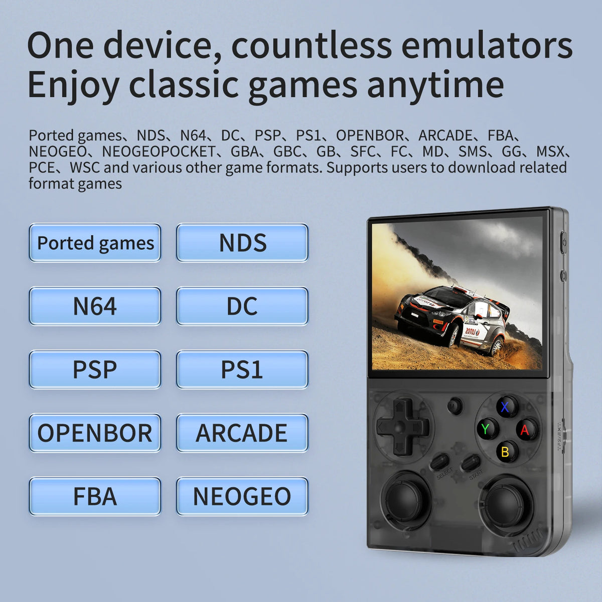 G350 Retro Handheld Game Console Linux 64-bit System 3.5" IPS Screen RK3326 3200 mAh Portable Console Retro Video Game Console