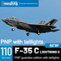 Avión RC Freewing F-35 C Lightning II de 110 cm de envergadura, ala fija eléctrica con ventilador canalizado de 110 mm, modelo de caza F-35C