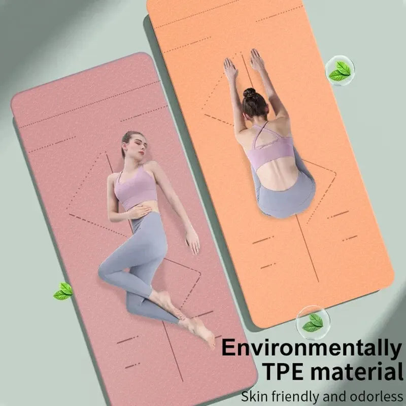 WESTTUNE Estera de yoga antideslizante, ecológica, para pilates, fitness, antistrappo, con correa de transporte y bolsa para mujer