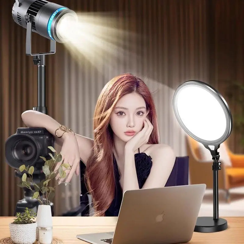 Foco de Iluminación LED para Video, Enfocable, 15 ° -55 °   Luz de borde para cabello con 5 filtros de color y control remoto para transmisiones en vivo y retratos