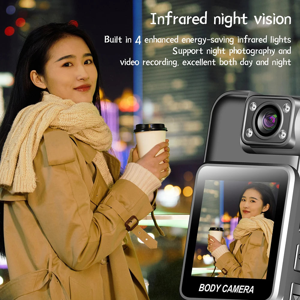Mini cámara WiFi 4K, grabadora de vídeo Digital portátil HD de 1080P, visión nocturna infrarroja, cámara corporal de policía, videocámara deportiva DV para bicicleta pequeña