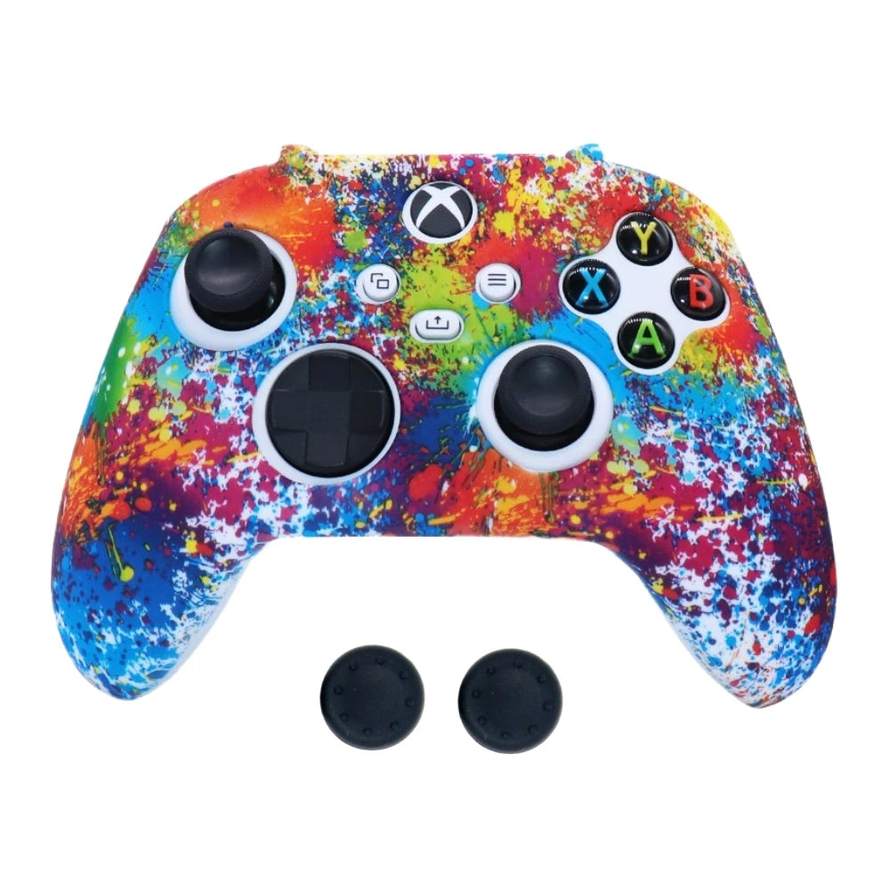 Funda Protectora de Silicona Suave Antideslizante y Antigolpes con Impresión por Transferencia de Agua para Controles de Xbox Series X/S