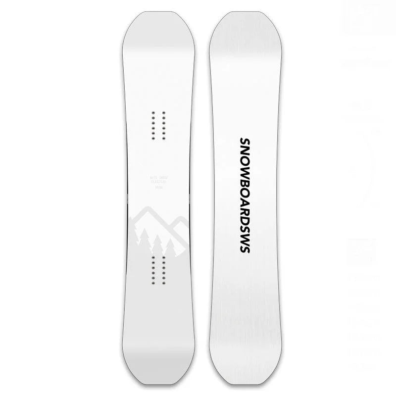 Tablas de Snowboard Personalizadas para Principiantes, Dureza Media, Estilo Libre, Camber, para Todo Tipo de Montaña, Resort, Esquí, Color Blanco