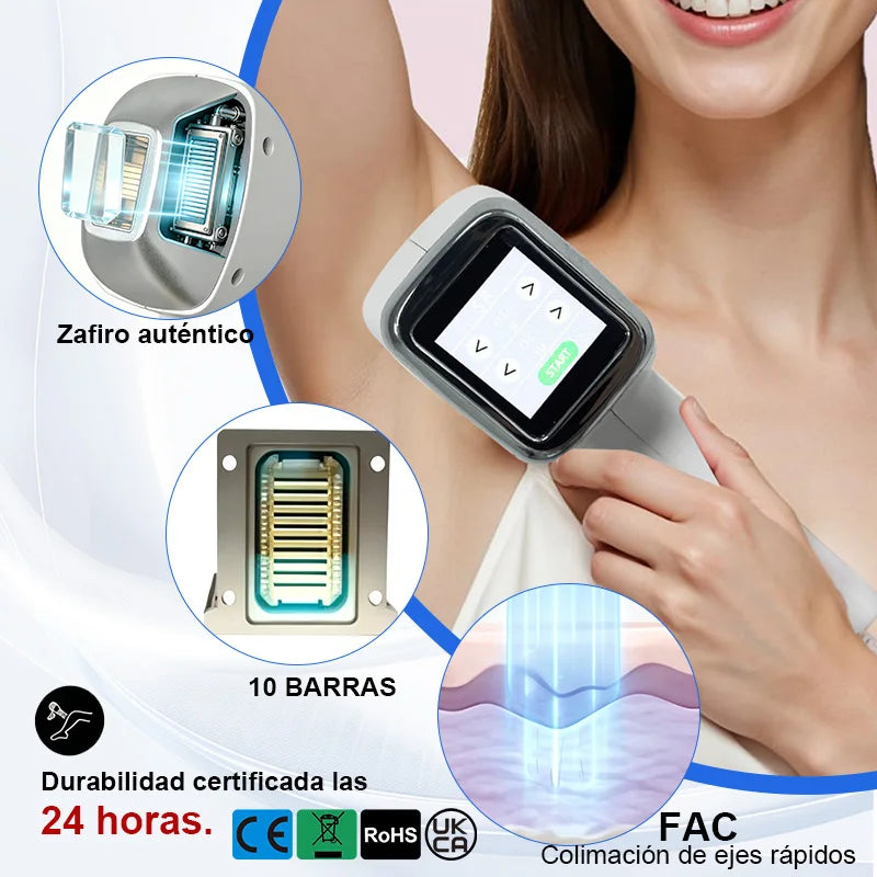 Máquina de Depilación Láser de Diodo y Láser de Picosegundos 2 en 1 808nm, Máquina de Eliminación de Tatuajes con 6 Longitudes de Onda 755 808 830 810 940 1064nm