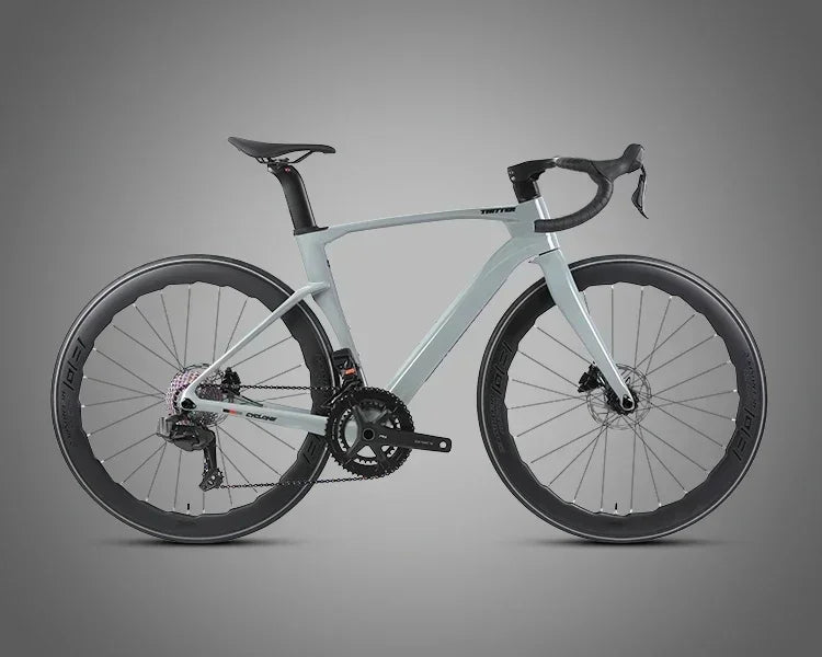 Bicicleta de ruta TWITTER CYCLONE 105, grupo R7120-24S, cableado interno totalmente oculto, fibra de carbono T1000, frenos de disco hidráulicos R7070