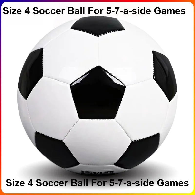 Balón de Fútbol Oficial de Entrenamiento Talla 4 Talla 5, PVC Premium Sin Costuras, Resistente al Desgaste, Regalo para Niños y Adultos, para Competencia Diaria