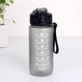 Botella de agua deportiva de 600ML con marcador de tiempo, taza a prueba de fugas, botella de agua portátil motivacional para deportes al aire libre y Fitness