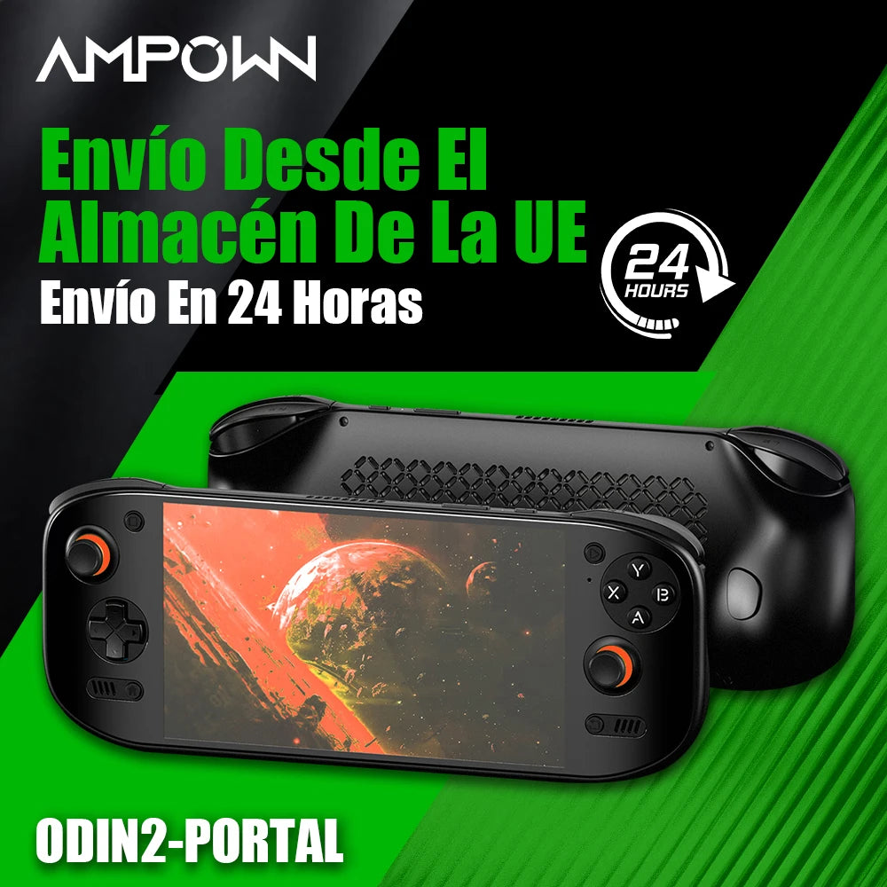 AMPOWN AYN Odin 2 Portal Handheld Game console Player 7-Inch OLED 8Gen2 8000mAh Android 13 Portable Retro Video Game EUWarehouse