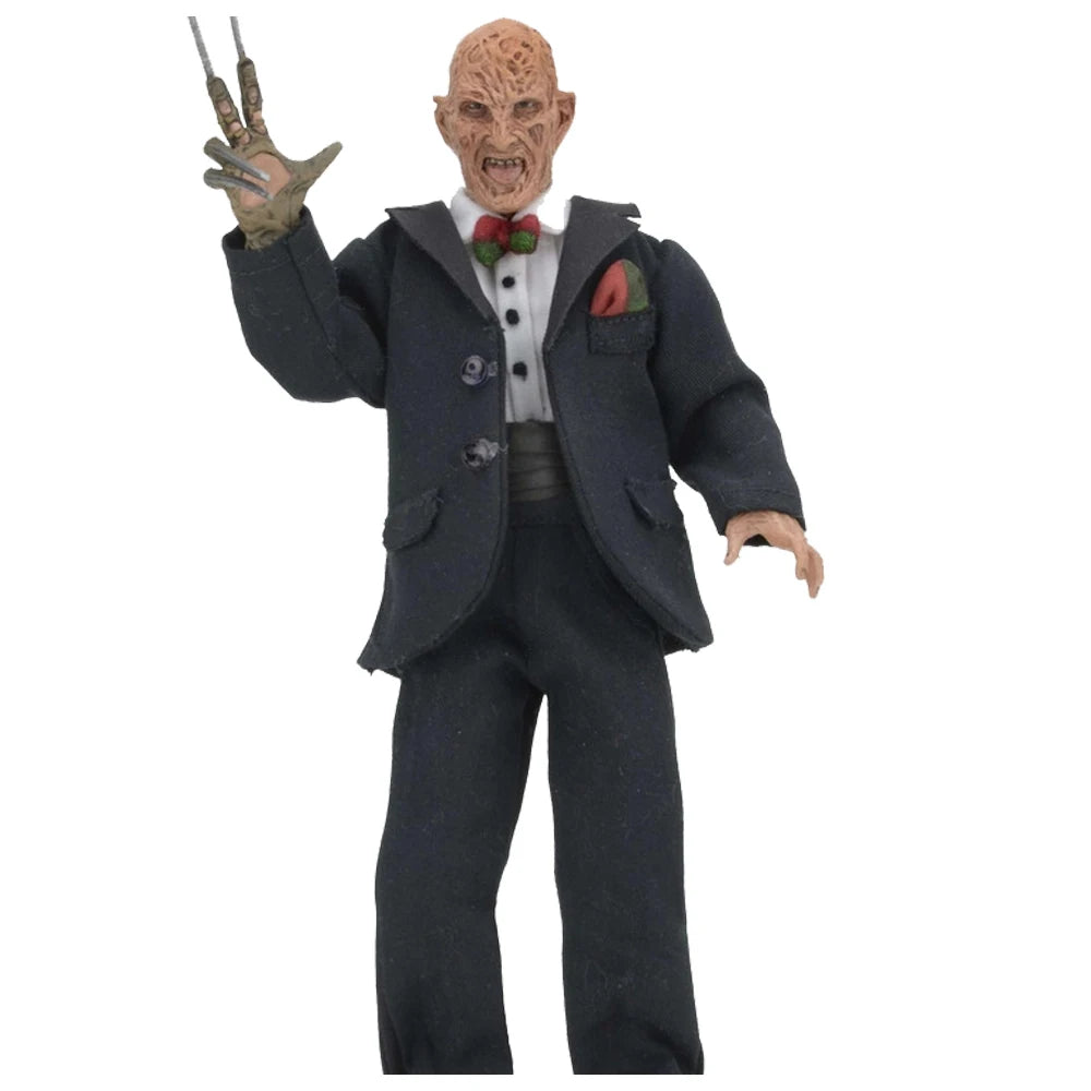 Figura de acción NECA Tuxedo Freddy de 8 pulgadas, modelo de la película A Nightmare on Elm Street 3, muñeco de Freddy, juguetes de terror, kit de garaje.
