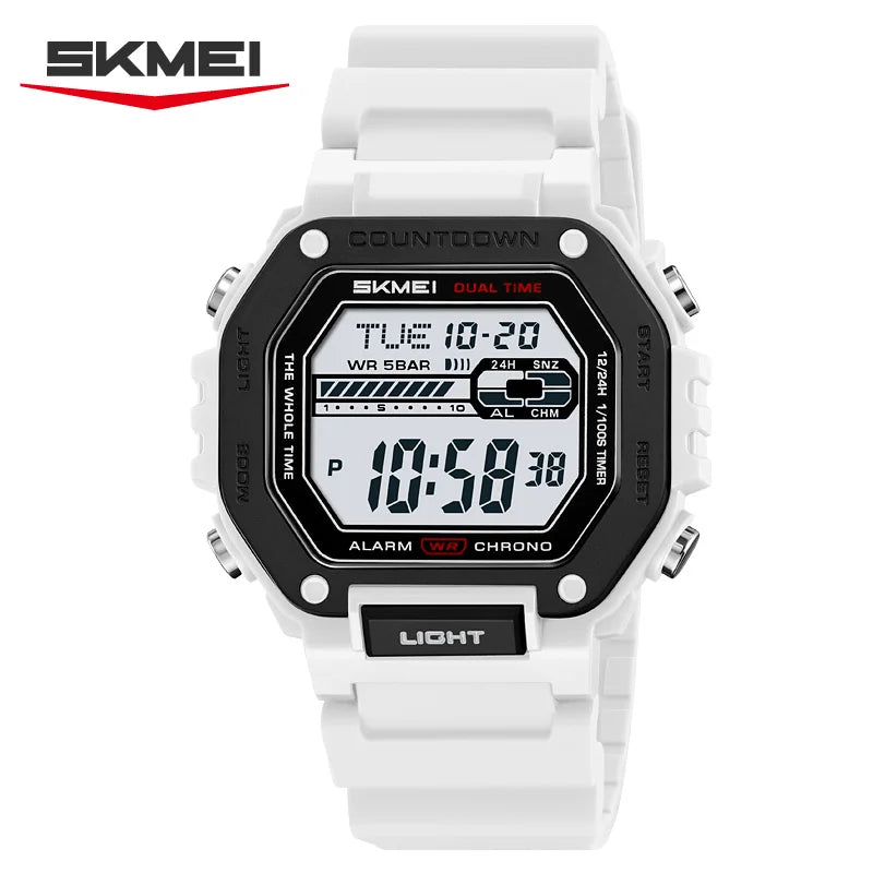 SKMEI 2523 Sport Countdown Digital Wristwatches For Men Male Waterproof Electronic Watches Chrono Military Watch Reloj Hombre
