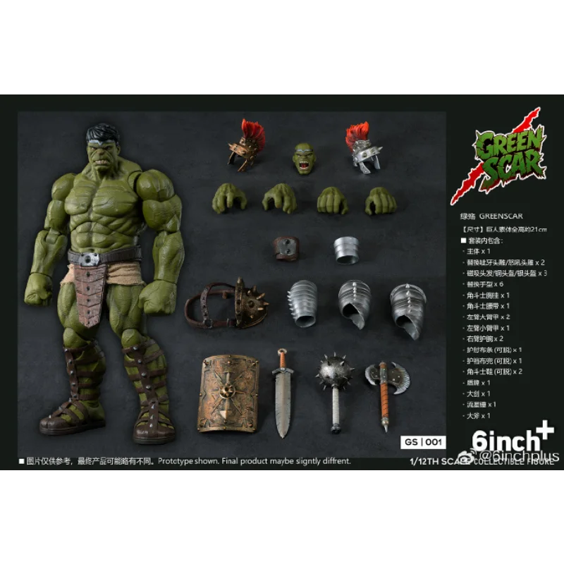 Nueva preventa de figura de acción original de Hulk 1/12, cuerpo gigante, colección, pasatiempos para fans, figura, modelo terminado, juguetes, regalos de cumpleaños