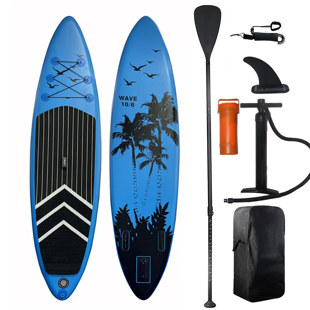 Tabla de Paddle Surf Inflable Portátil para Deportes Acuáticos, Surf, Playa, Camping, Entrenamiento de Surf para Principiantes y Uso Recreativo
