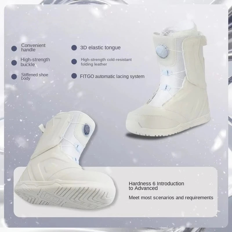 Botas de Snowboard para Hombre y Mujer, Impermeables, Cálidas, con Diseño Floral, para Esquí al Aire Libre