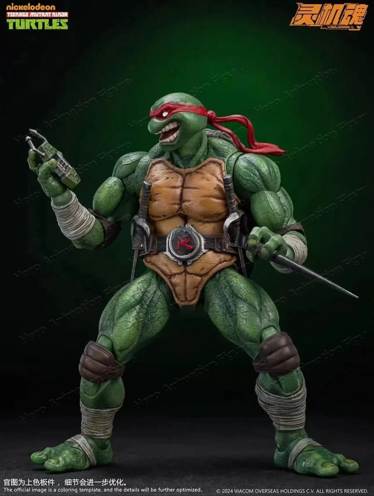 In Stock Original Ling Jihun 1/12 Scale TMNT Ninja Raphael + Leonardo Double Set Toy Collection Gift