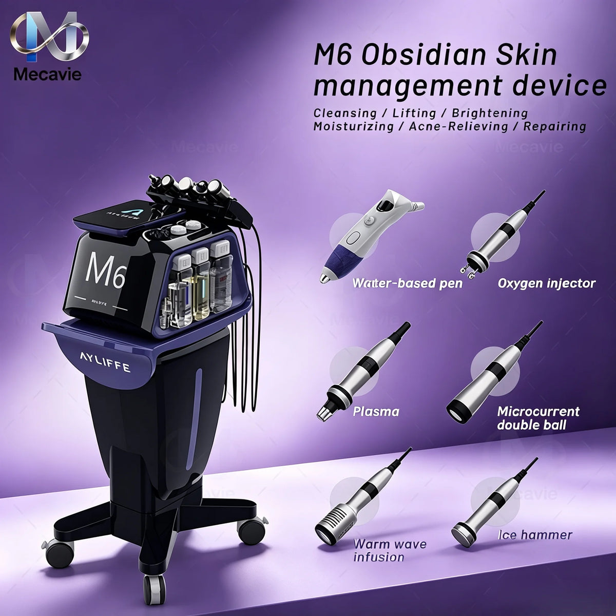 Máquina de Gestión Facial M6 2026 Nueva y Mejorada, Hidradermoabrasión, Limpieza Profunda, Cuidado de la Piel Profesional para Salón de Belleza