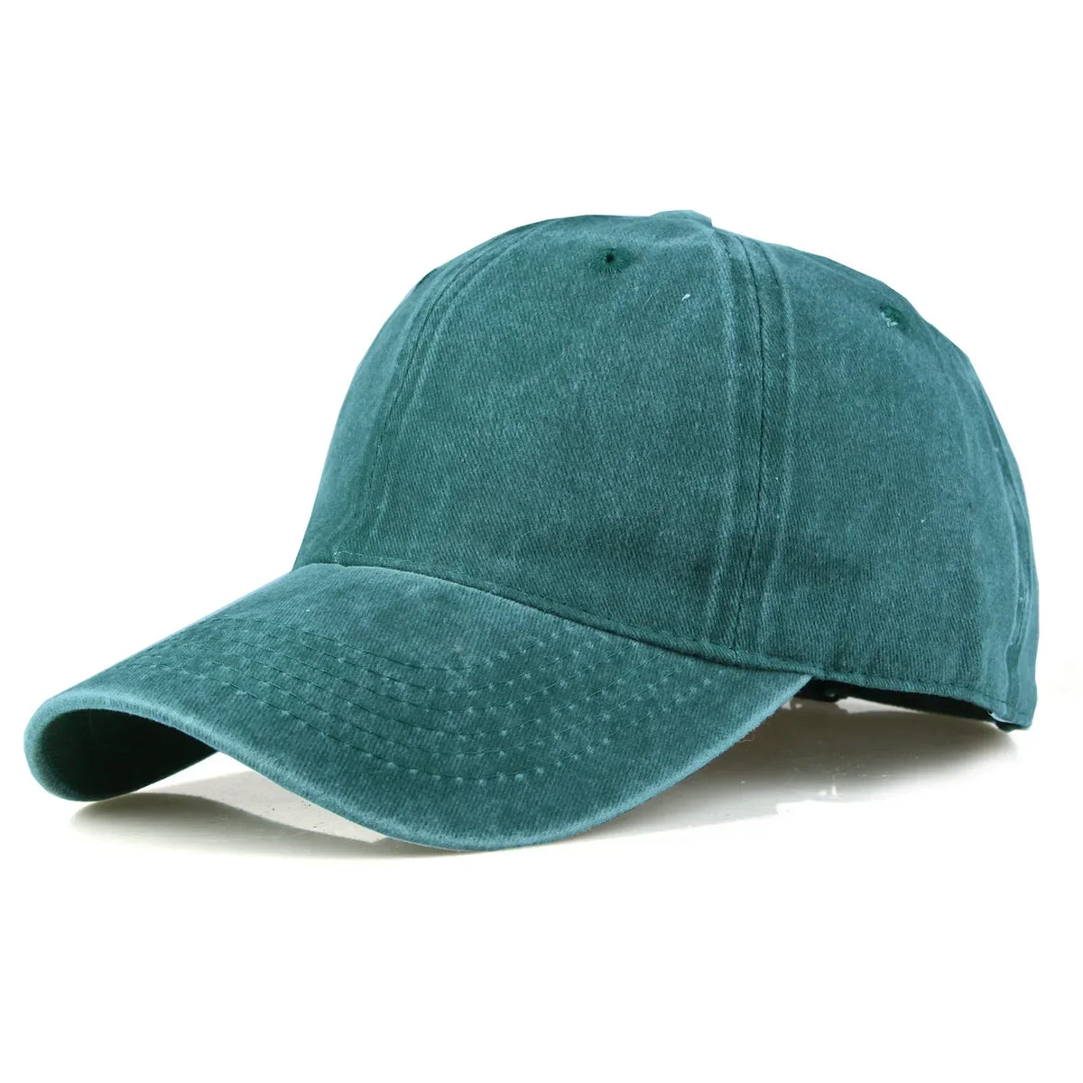 Gorra de béisbol de mezclilla lavada para hombre y mujer, gorra snapback, estilo hip hop vintage, color sólido, estilo casual deportivo para exteriores